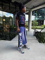 WICK SWEAT SHORTS (BLUE AND WHITE)