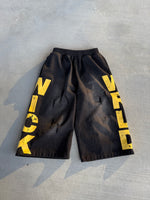 WICK SWEAT SHORTS (BLACK N YELLOW)