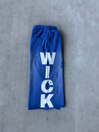 WICK SWEAT SHORTS (BLUE AND WHITE)