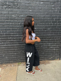 WICK SWEAT SHORTS (BLACK N WHITE)
