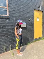 WICK SWEAT SHORTS (BLACK N YELLOW)