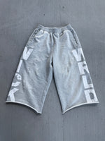 WICK SWEAT SHORTS (GREY N WHITE)