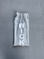 WICK SWEAT SHORTS (GREY N WHITE)