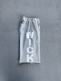 WICK SWEAT SHORTS (GREY N WHITE)