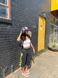 WICK SWEAT SHORTS (BLACK N YELLOW)