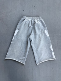WICK SWEAT SHORTS (GREY N WHITE)