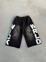 WICK SWEAT SHORTS (BLACK N WHITE)
