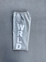WICK SWEAT SHORTS (GREY N WHITE)