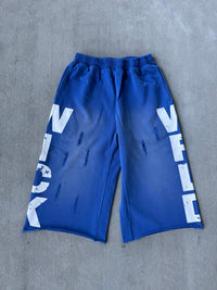 WICK SWEAT SHORTS (BLUE AND WHITE)