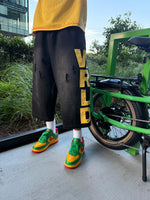 WICK SWEAT SHORTS (BLACK N YELLOW)