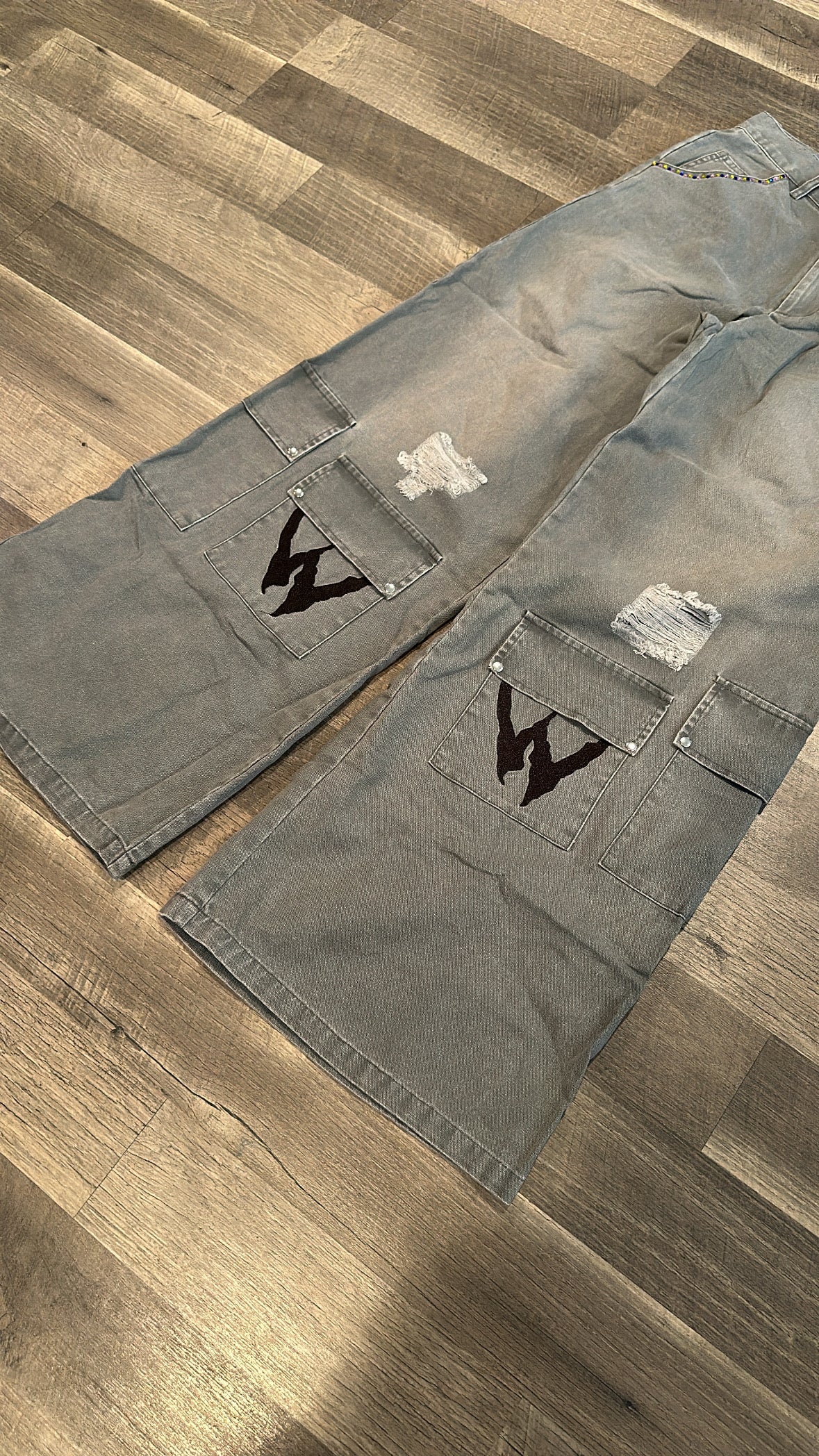 WICK GREY WASHED CARGOS