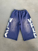 WICK SWEAT SHORTS (BLUE AND WHITE)