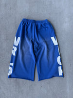 WICK SWEAT SHORTS (BLUE AND WHITE)