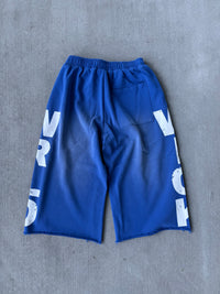 WICK SWEAT SHORTS (BLUE AND WHITE)