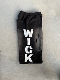 WICK SWEAT SHORTS (BLACK N WHITE)