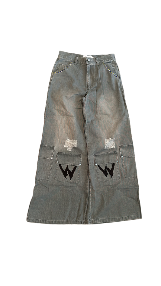 WICK GREY WASHED CARGOS