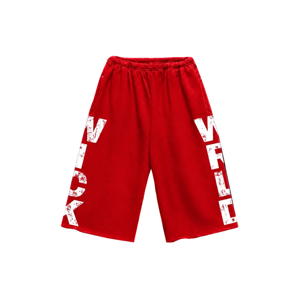 WICK SWEAT SHORTS (RED )