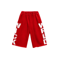 WICK SWEAT SHORTS (RED )