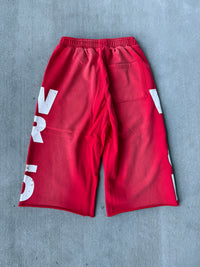 WICK SWEAT SHORTS (RED )
