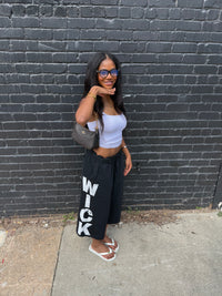WICK SWEAT SHORTS (BLACK N WHITE)