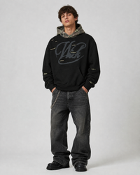 WICK DISTRESSED TREE CAMO HOODIE