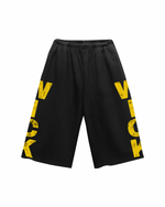 WICK SWEAT SHORTS (BLACK N YELLOW)