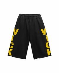 WICK SWEAT SHORTS (BLACK N YELLOW)