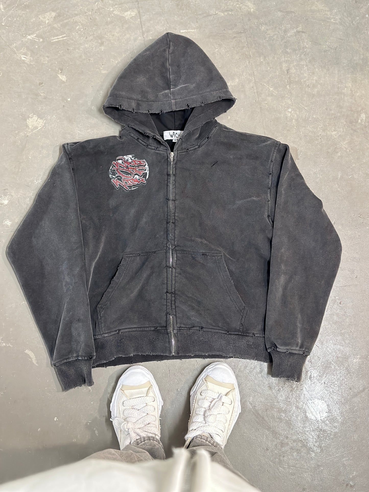 WICK DISTRESSED ZIP-UP